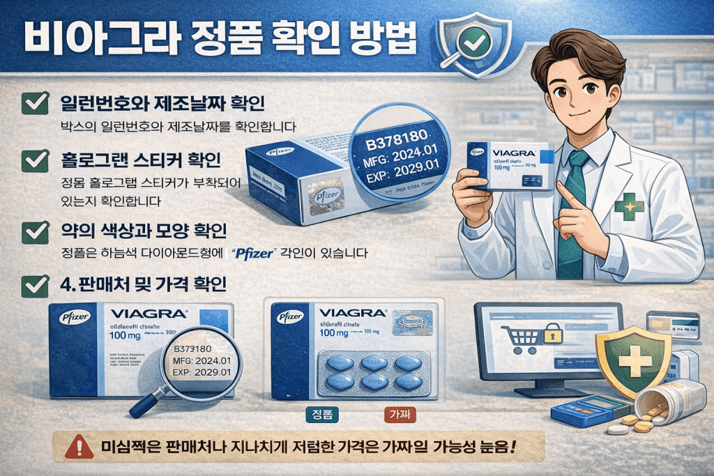 비아그라 정품 확인 방법 안내