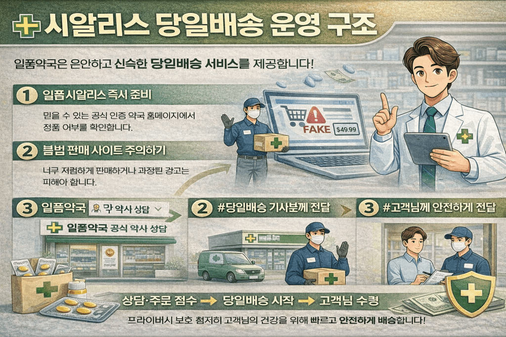 시알리스 당일배송 운영 구조 안내 이미지