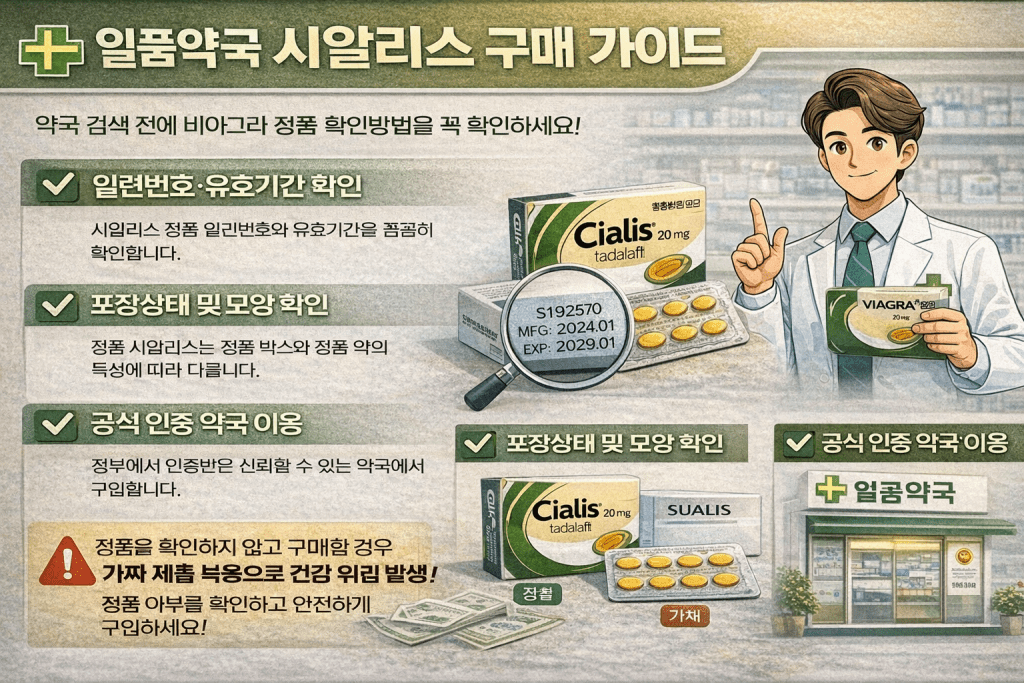 일품약국 시알리스 구매 가이드 참고 이미지