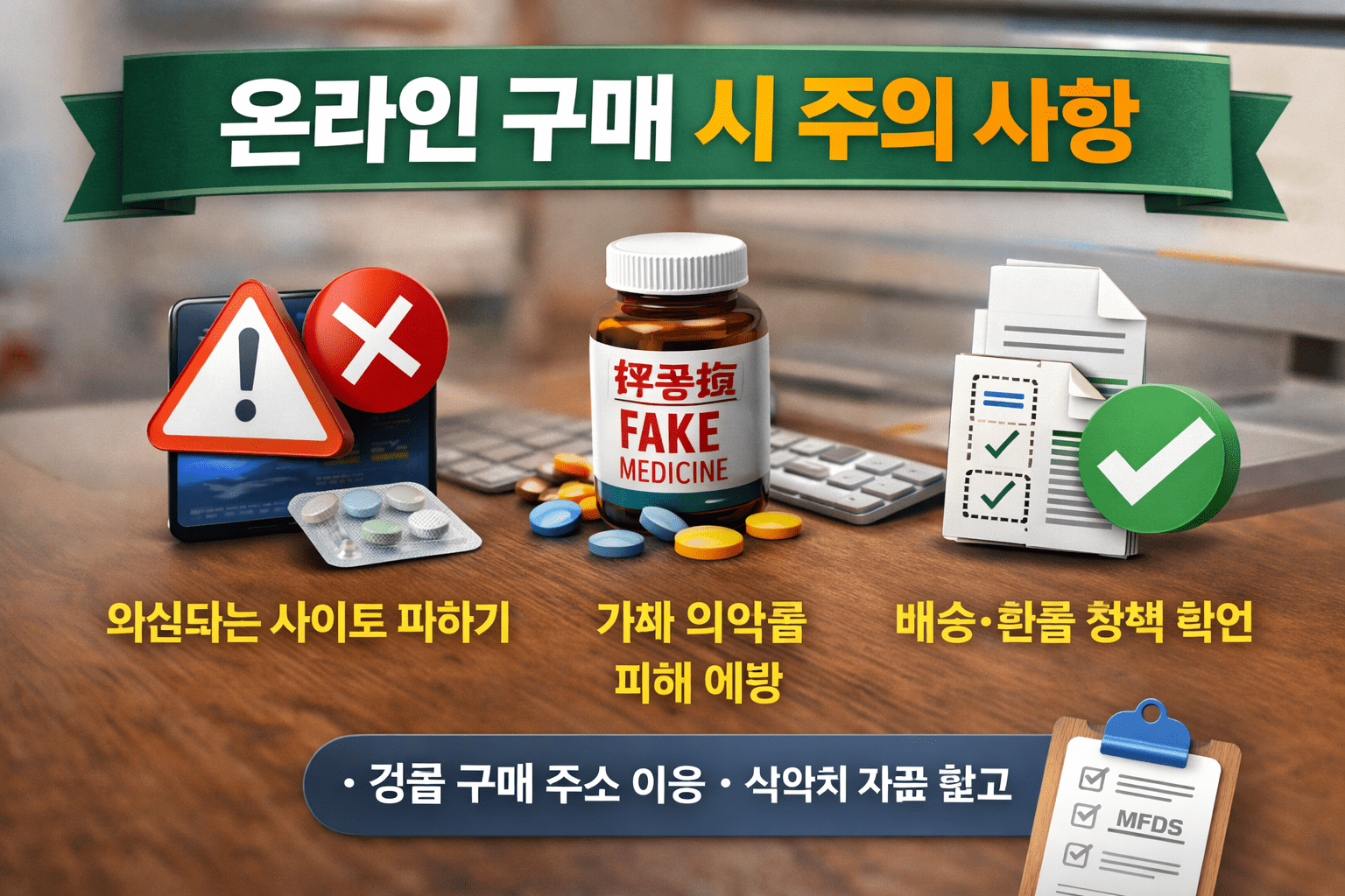 온라인 구매 시 주의 사항 안내 이미지