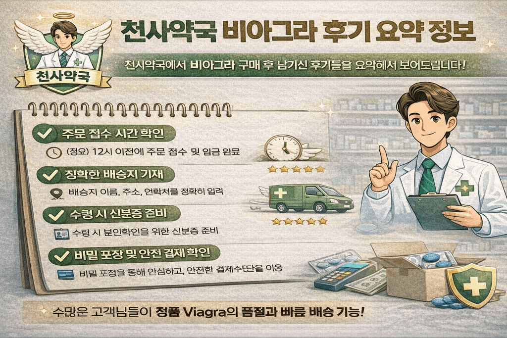 천사약국 비아그라 후기 요약 정보 이미지