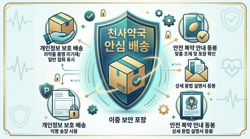 개인정보 보호를 위한 천사약국 의약품 안심 이중 포장 및 익명 배송 시스템