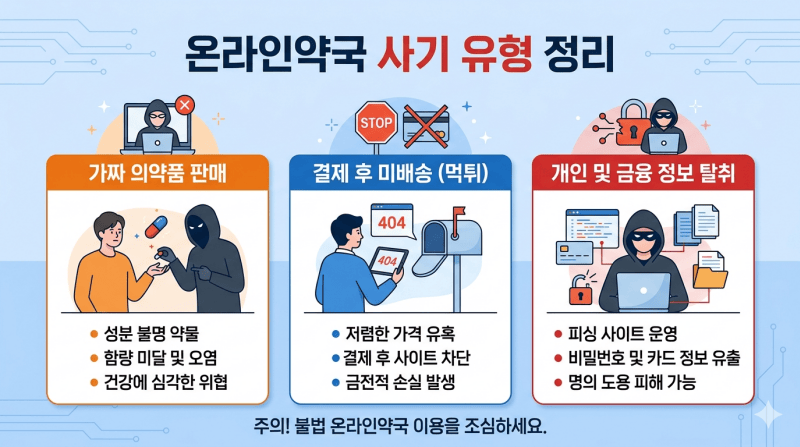 온라인약국 사기 유형 정리