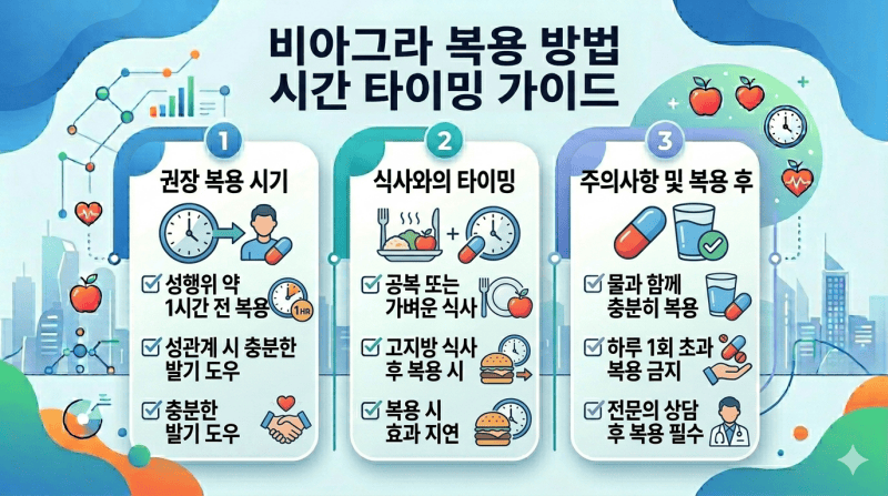 비아그라 복용 방법 시간 타이밍 가이드