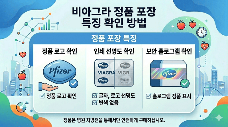 비아그라 정품 포장 특징 확인 방법