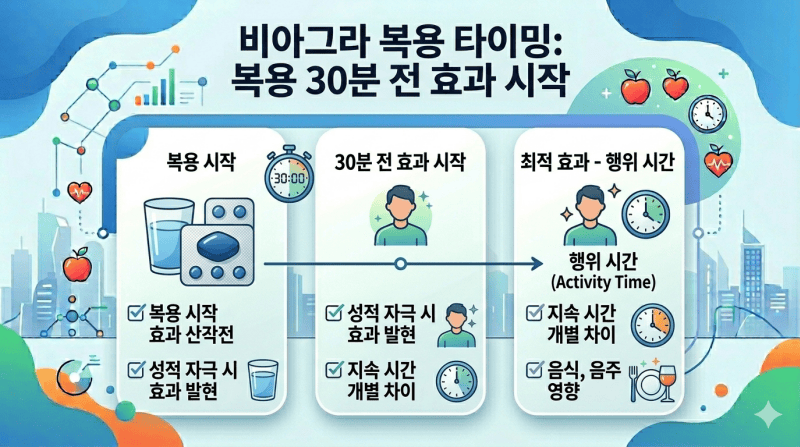 비아그라 복용 타이밍 30분 전 효과 시작